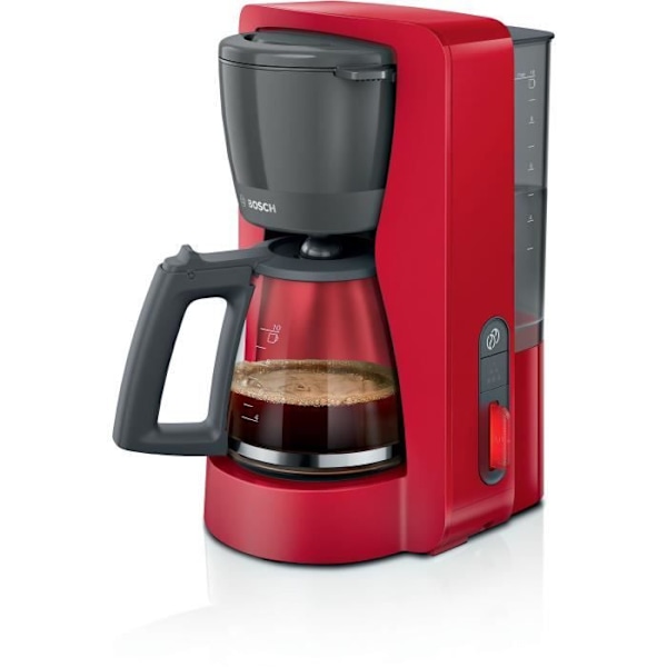 Caffemester Filter - BOSCH - TKA3M134 MyMoment - Rød - glaskande - Aroma Plus funktion - holder varm i op til 60 min Röd
