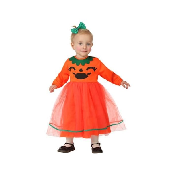 Babypiges kostume til Halloween græskarkjole (0-6 måneder)