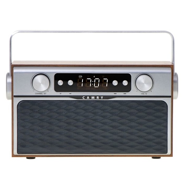 Bluetooth-radio, Retro, FM-tuner, MP3, USB-portti ja SD-kortti, Langaton, Kannettava Camry CR1183 Ruskea 39143