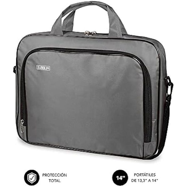 Laptop-sleeve - SUBBLIM - Oxford - 14 tommer - Sort - Syntetisk