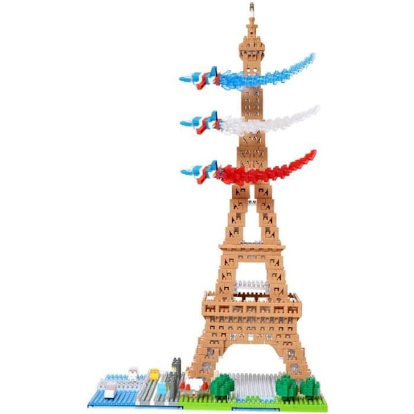 Nanoblock - Bandai - NB057 - Eiffel-torni - 500 osaa - Itse koottava - 8 vuotta ja enemmän