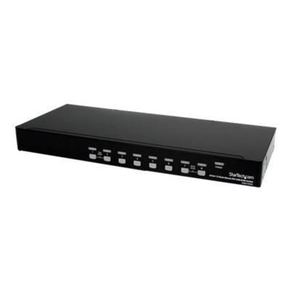 STARTECH 8-portars 1U rackmonterad USB DVI KVM-switch - 8 dator(er) - 1920 x 1200 - 10 x USB - 9 x DVI - 1U