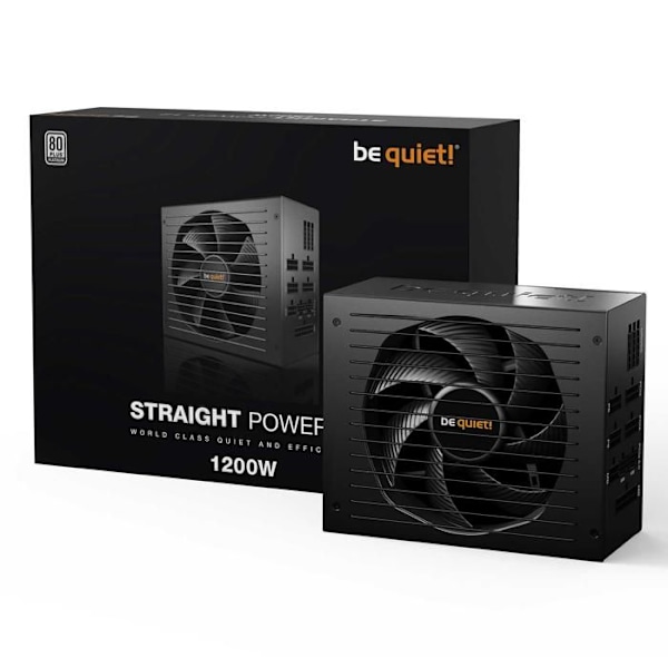 BEQUIET Suora Teho 12 1200 musta