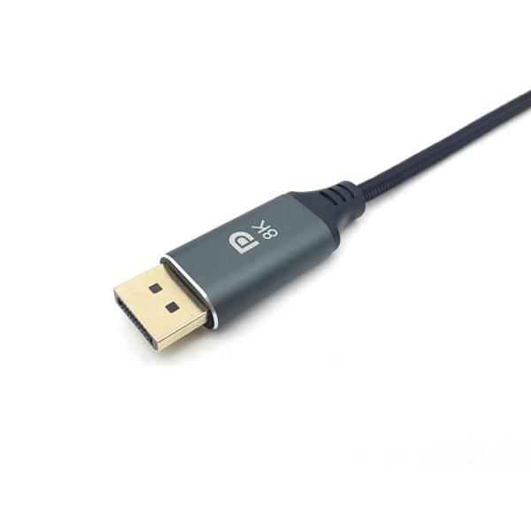 EQUIP 133422 VIDEOKAAPELI JA SOVITIN 2 M USB TYYPPI-C NÄYTTÖPORTTI HARMAA