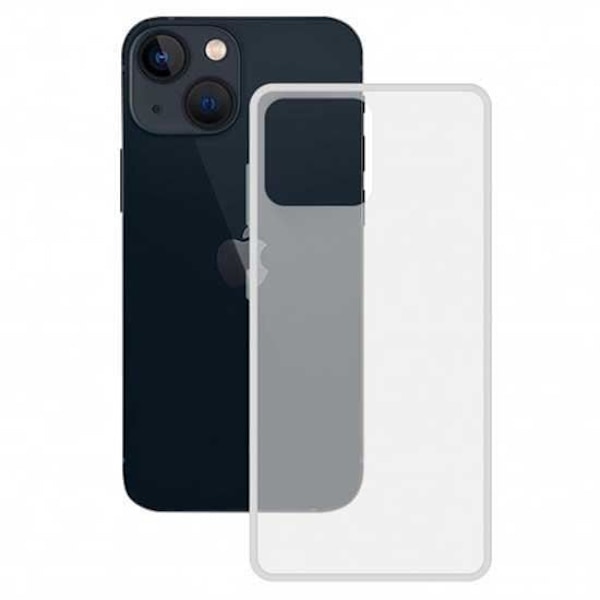 KSIX smart your tech halvstyvt fodral för iPhone 14, förstärkta sidor, styvt, kompatibelt med trådlös laddning, transparent