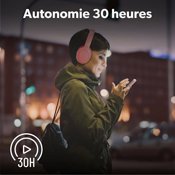 Bluetooth-hörlurar - TONALITY - Circum-aural - Rosa - Optimal komfort - Trådlös Terrakotta, hallonrosa