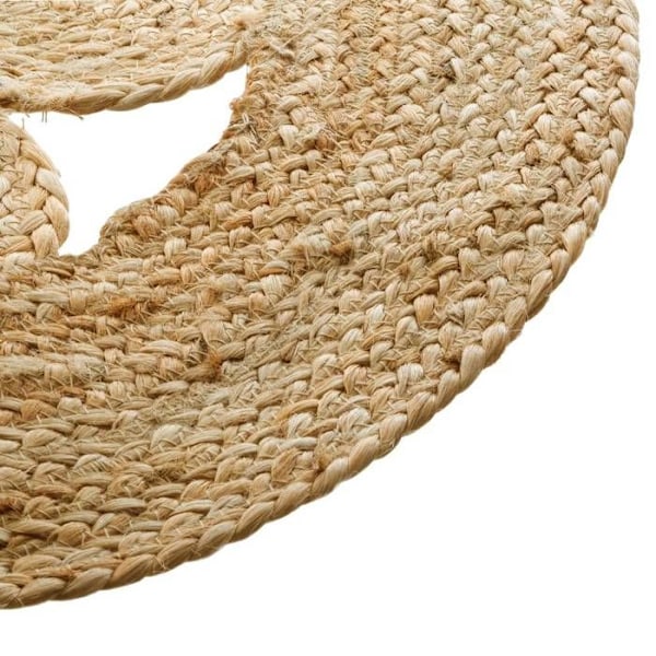 "Esra" gennembrudt jute tæppe D80 cm - Beige - Atmosphera indretningsarkitekt Beige