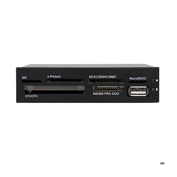Intern 3,5" hukommelseskortlæser med USB - STARTECH - 22-i-1 multikort - Sort