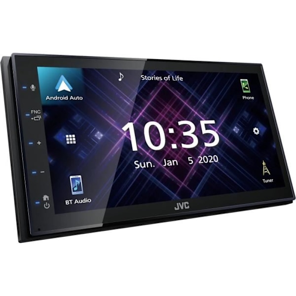 Autoradio - JVC - KW-M560BT - Bluetooth - Kaksoisdin - HD-näyttö 6,8 tuumaa