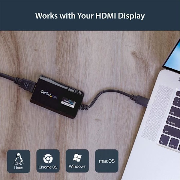StarTech.com USB 3.0 - HDMI -sovitin Macille / PC: lle - DisplayLink-sertifioitu ulkoinen näytönohjain - 1080p (USB32HDPRO)