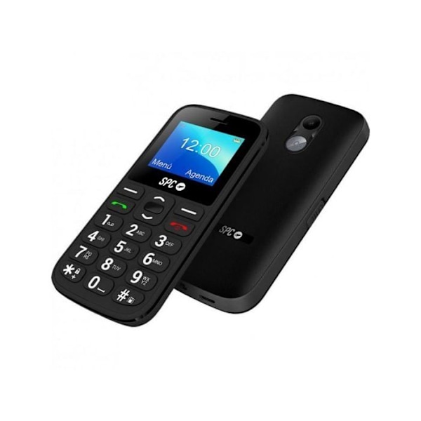 SPC Fortune 2 4G – vanhempi 4G-matkapuhelin, SOS-painike, korkea soittoäänenvoimakkuus, kauko-asetukset, suuret painikkeet, musta