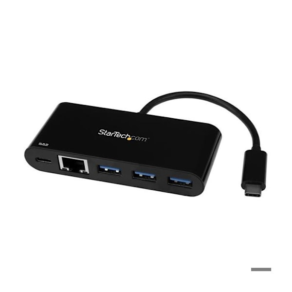 USB 3.0 - STARTECH - 3-porttinen - Gigabit Ethernet - Power Delivery - Kompakti ja kannettava