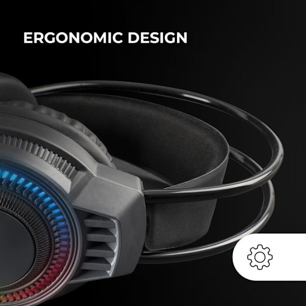Gaming headset - Mars Gaming - MH124 - FRGB Rainbow belysning - Fleksibel mikrofon - Volum kontrol nigga