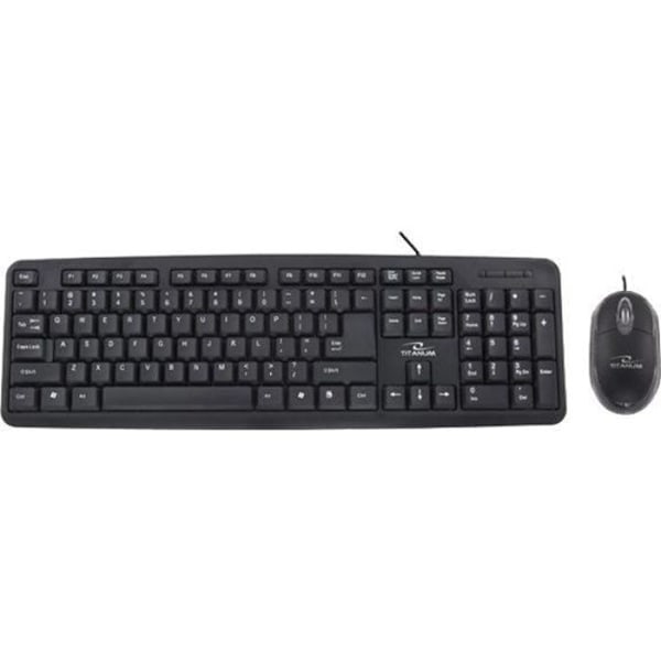 Titanum TK106 Tastatur og mus USB Sort