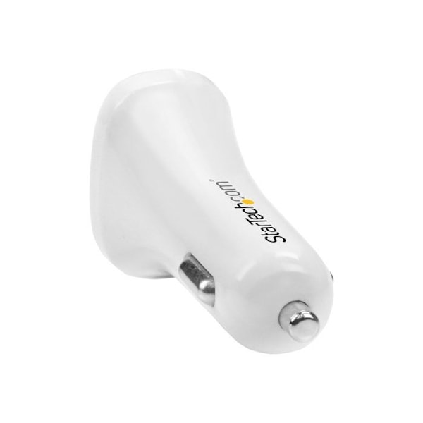 STARTECH Cigarettænderadapter med 2 USB-porte - Høj effekt (24 W / 4,8 A) - Hvid
