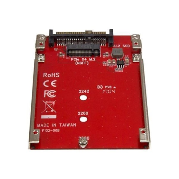 StarTech.com M.2-asema U.2: een (SFF-8639) M.2 PCIe NVMe SSD: n isäntäsovitin M.2-liitäntäsovitin M.2 U2-kortti U.2 punainen