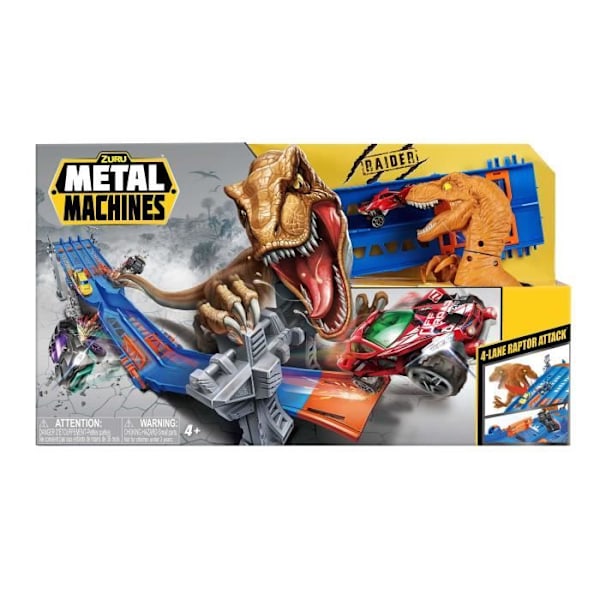 Byggspel - ZURU - METAL MACHINES 6740 - 4-vägs spelset - Raptor Attack Flerfärgad