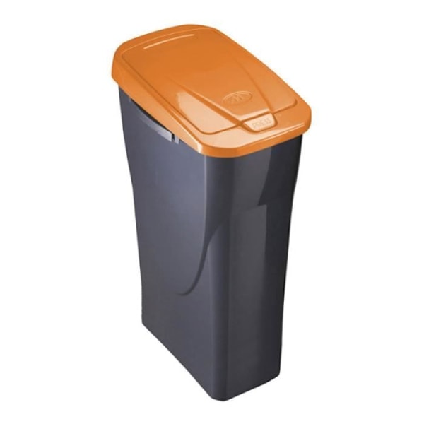 Ecobin 15 liter skraldespand med sort/oranje låg 31x20x42cm mondex