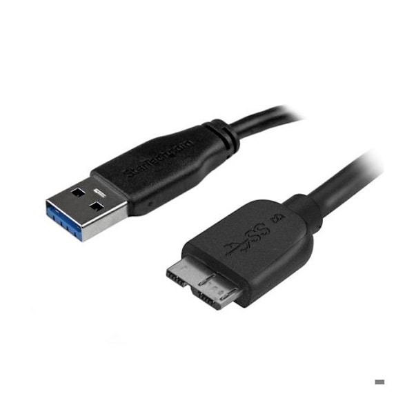 USB 3.0 SuperSpeed A - Micro B -kaapeli - 2 m - musta - STARTECH