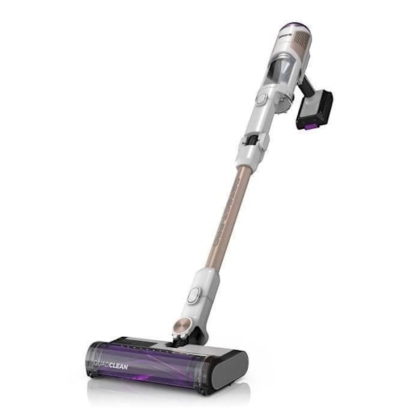 Shark DETECT PRO IW3611EU - Trådlös handdammsugare med automatisk tömning - Mycket lätt - Batteritid 60min Vitt, grått och lila