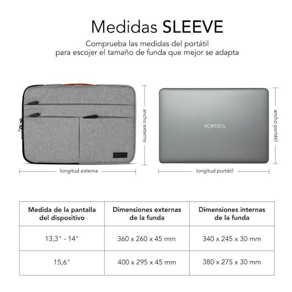 Air Padding 360 Sleeve 15,6" - Grå