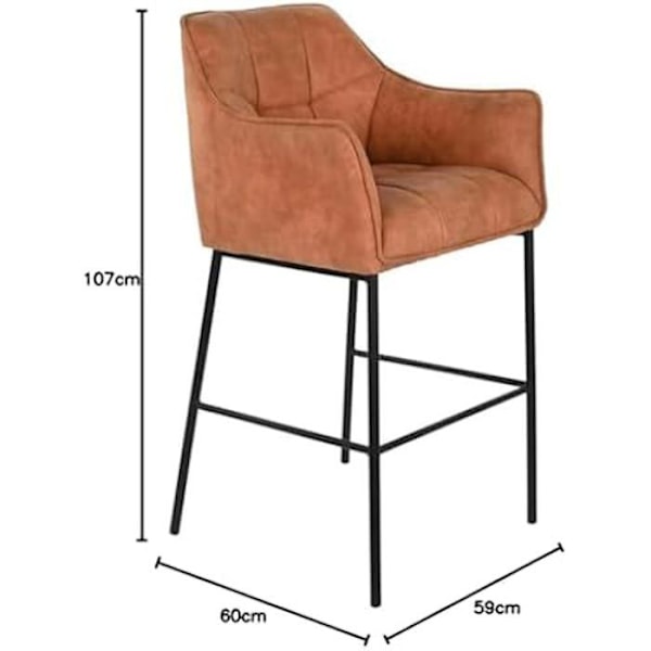 Pall - DKD Heminredning - Camel Black - Metall - 59 x 60 x 107 cm - Modern design Svart, Camel