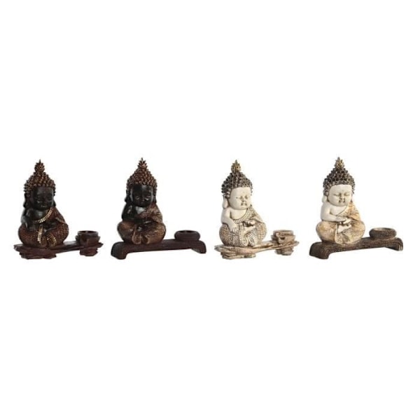 koristehahmo 22 x 8,2 x 23 cm punainen beige oriental buda (4 kpl)