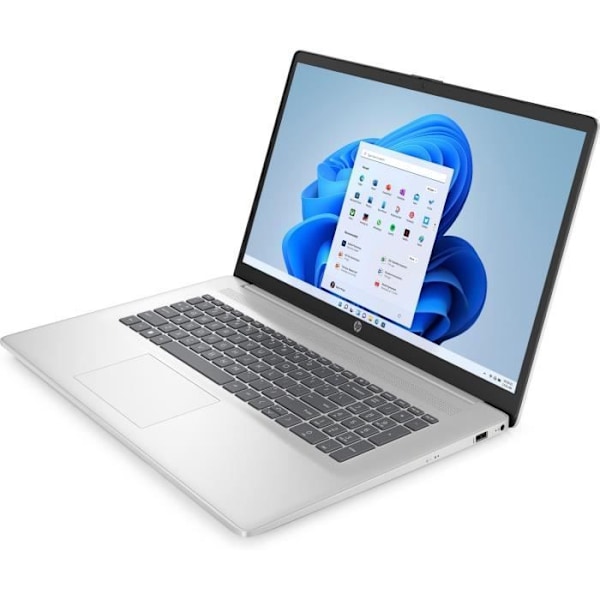 HP 17-cp0048nf Kannettava Tietokone - Windows 11 - 17,3" FHD IPS - Ryzen 7-5700U - RAM 16Go - Tallennus 512Go SSD - AMD Radeon Graphics - AZERTY
