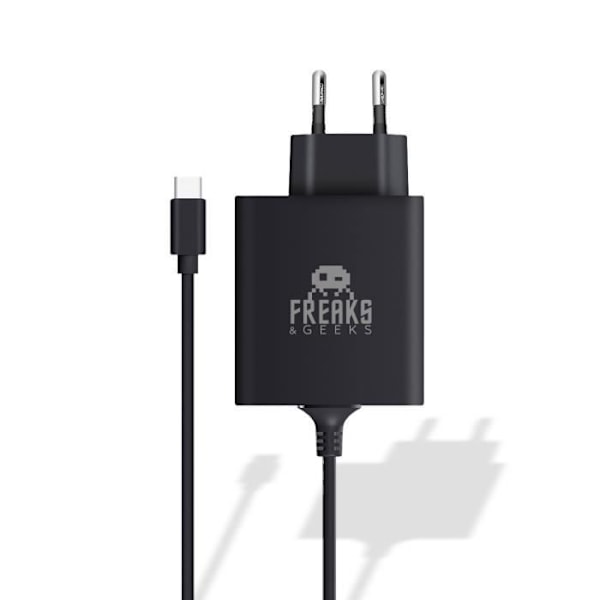 Strømadapter - FREAKS AND GEEKS - Nintendo Switch 2 - 30 W - Sort Svart