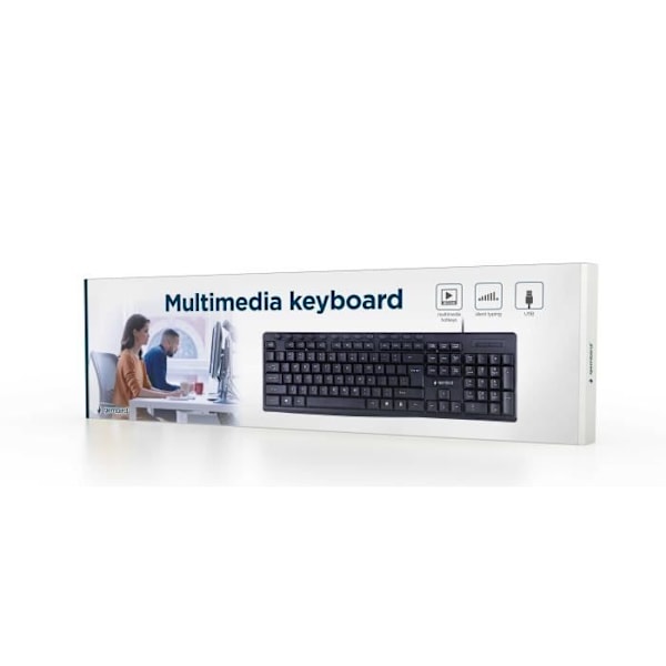 GEMBIRD KB-UM-107 USB-NÄPPÄIMISTÖ ENGLANTI MUSTA
