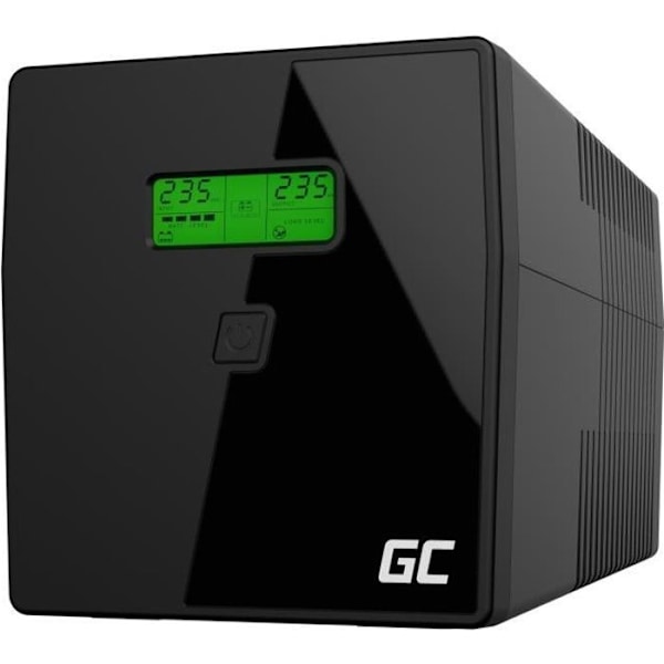 Green Cell® UPS USV Inverter 1000VA (600W) 230V avbrottsfri strömförsörjning Line-Interactive AVR Power Supply USB/RJ45 Svart