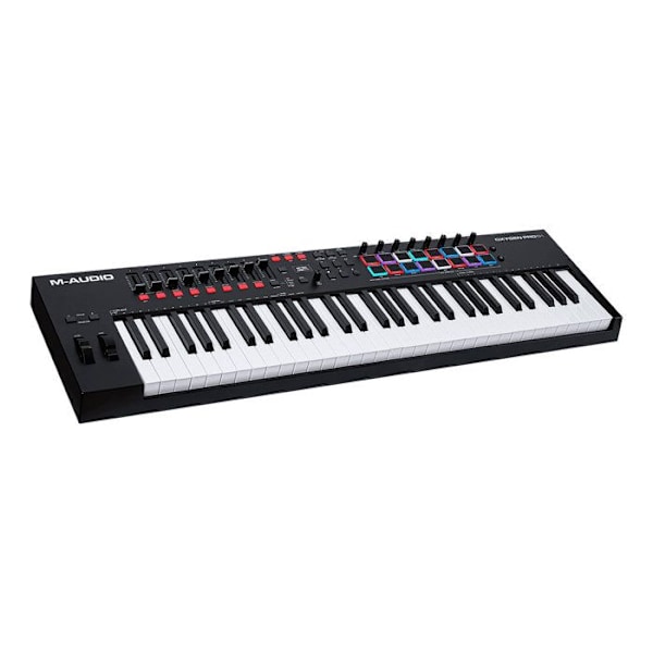USB/MIDI master keyboard - M-AUDIO - OXYGENPRO61 - 61 taster - RGB pads - programmérbar aftertouch