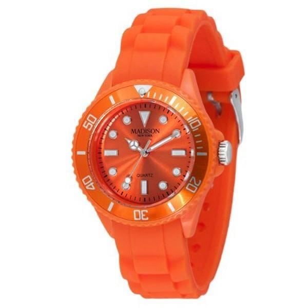 Kello - Madison - L4167-04 - 35 mm - Silikoni - Vettä hylkivä 5 atm Orange