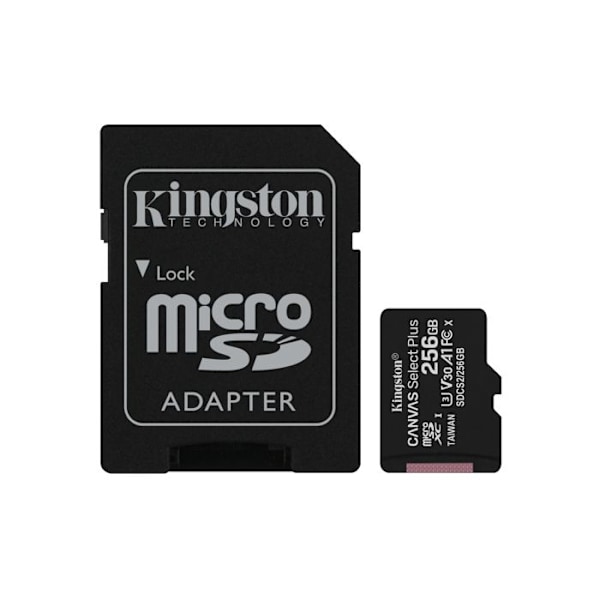 KINGSTON Canvas Select Plus 256 Gt A1 / Video Class V30 microSDXC UHS-I -muistikortti