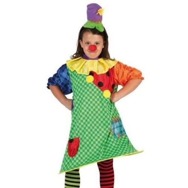 Clownkostym - ATOSA - Clown - Grön - 5 år - Barn - Tjej Flerfärgad