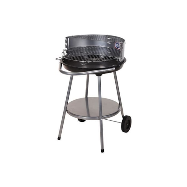 Grill med hjul Ø51cm - Generisk - Tillagningshöjd 65 till 75cm - Vit Vit