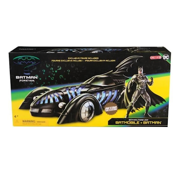 SPIN MASTER PACK BATMOBILE + FIGUR FIGURINE BATMAN FOREVER DC Retro Collection Flerfärgad