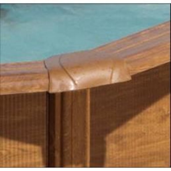 GRE overjordisk stål swimmingpool - 527 x 327 x 122 cm - Oval - Frilagte forstærkninger - Sandfiltrering Trä