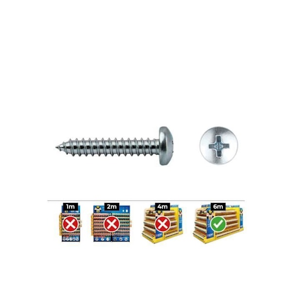 GENERISK - Philips Din 7981 4,2x45 platt cylinderskruv i zink. Box 250 Uni. Celo