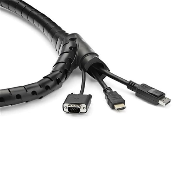 Kierretukka kaapelille - StarTech - 1,5 m - Musta - PVC - Halkaisija 25 mm