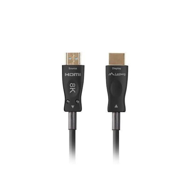 Lanberg HDMI M/M v2.1 50M 8K sort optisk OAC - 5901969437553