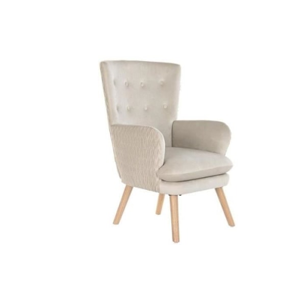 Thyann Istuin Luonnonvaalean Beige Puu Polyesteri (67 x 70 x 95 cm)