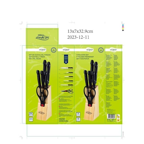 San Ignacio Dresden SG 7-delad knivsats