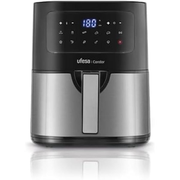 Air Fryer - UFESA - Condor - 4.5L - 1600W - Digital - 10 programmer Sort, Rustfrit stål