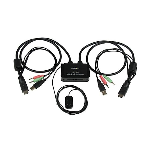 KVM-kytkin - STARTECH - 2 porttia - USB - HDMI - Integroitu ääni