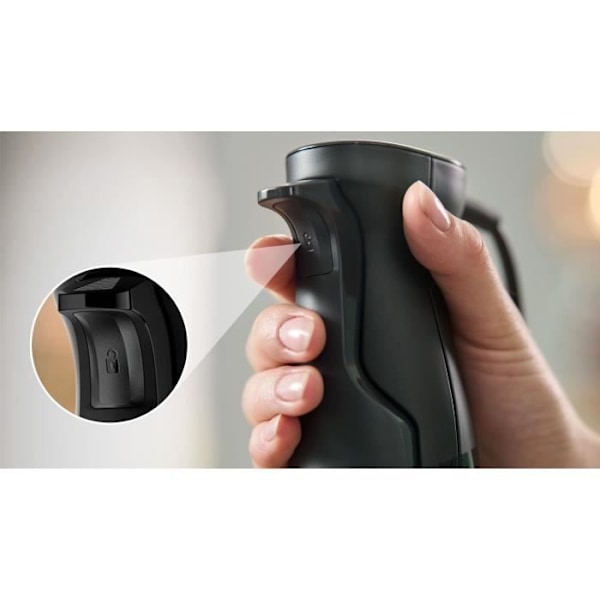 Stavblender - BOSCH - MSM4B621 - 1000 W - 4 skarpe knive - Røreskål - Mini hakker - Piskeris - Keramisk gear svart och klar