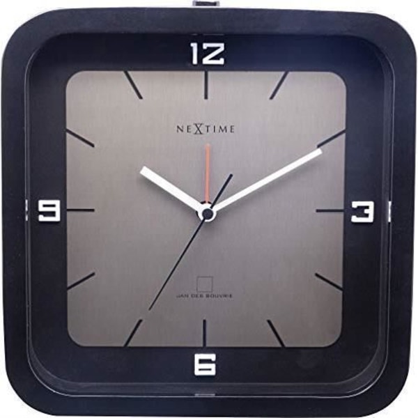 Bordur - NeXtime - Firkantet alarm - Træ - Sort - 20 x 20