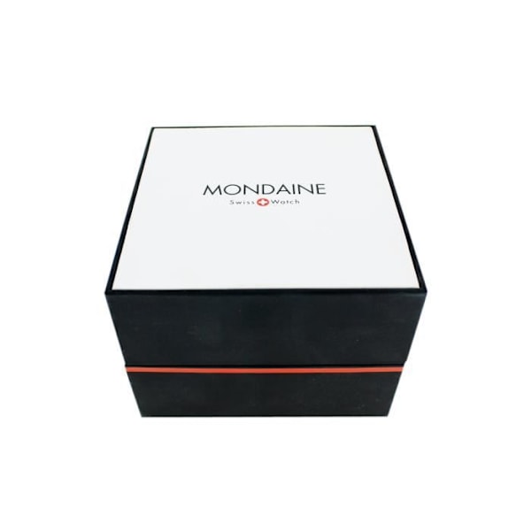 Ur - Mondaine - Helvetica No 1 - Læder Sort - Dato - Analogisk Svart