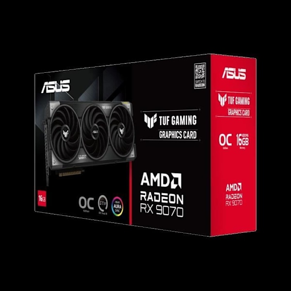Grafikkort - ASUS - TUF-RX9070-O16G-GAMING Svart, Silver