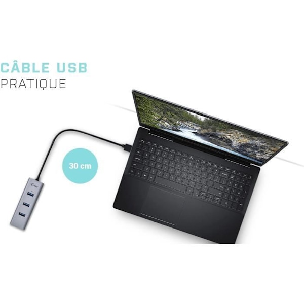 i-tec - USB 3.0 -metallinen 4-porttinen USB-keskitin